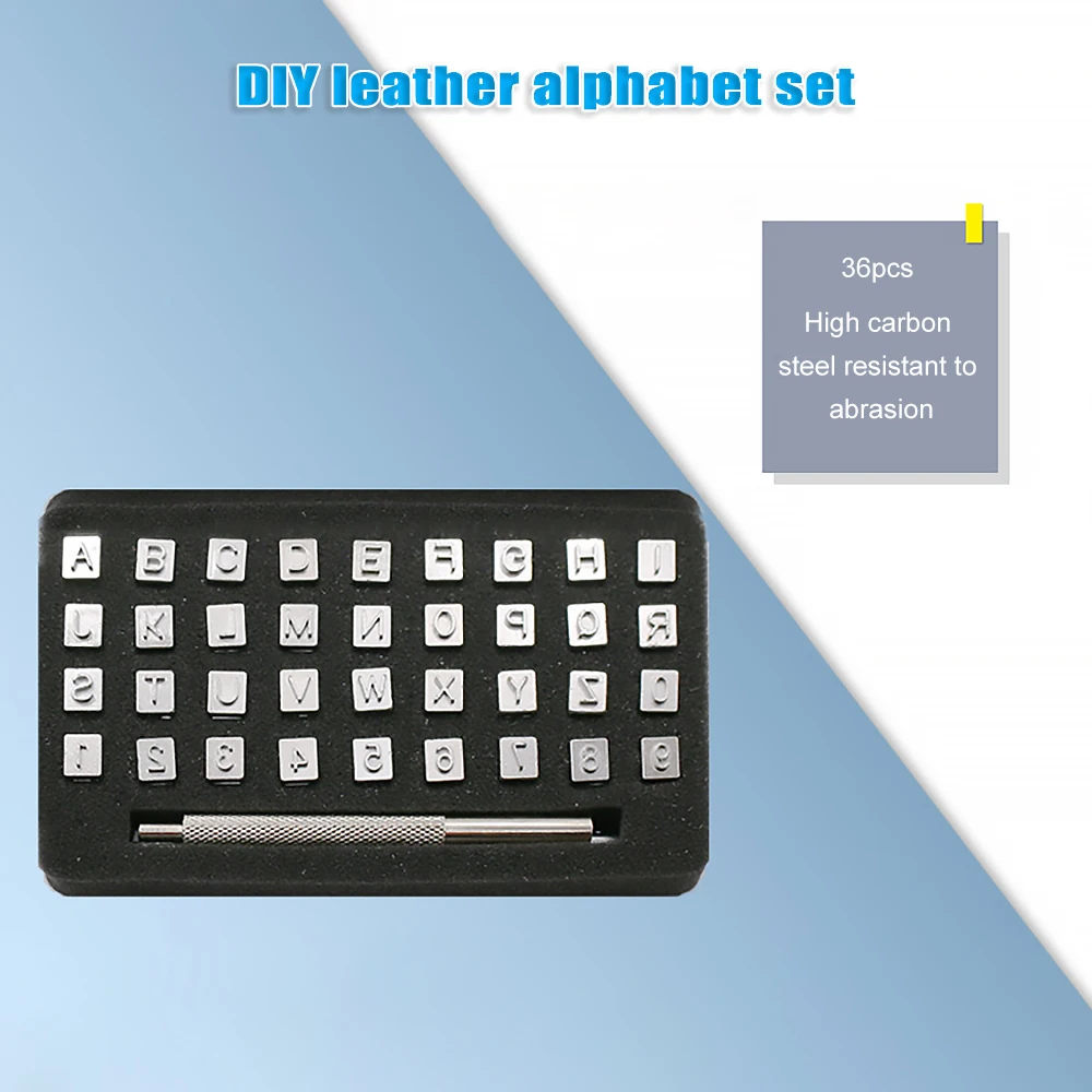 36 шт. Алфавит клеймовочная Печатный штамп инструмент английские буквы