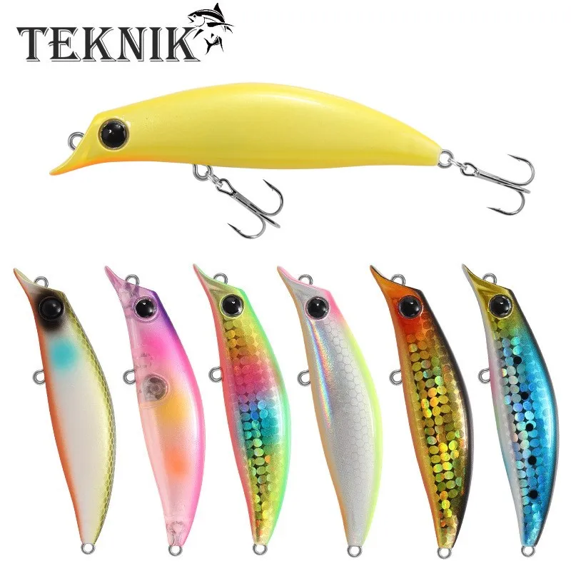 

TEKNIK Sinking Popper Fishing Accessories Lure Isca Artificial 8g 75mm Bait Trolling Articulos Kit Pesca Pike Fish Goods Leurre