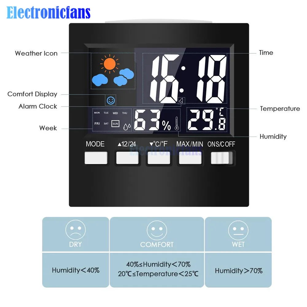 Домашний светодиодный дисплей с цифровой подсветкой будильник настольные часы