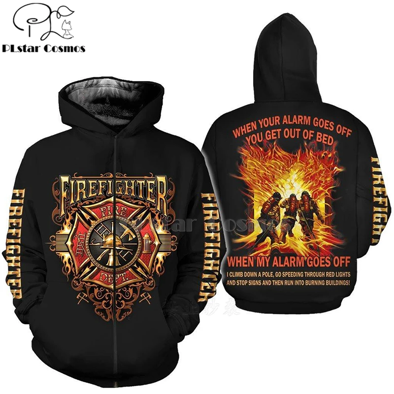 

Firefighting FireFighter Firemen Hero Harajuku casual Tracksuit 3D Printed Hoodies/Sweatshirt/Jacket Men Women skull pullover