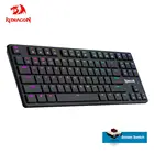 Сверхтонкая Механическая игровая клавиатура REDRAGON Anubis K539 RGB, USB, Surpport, Bluetooth, беспроводная, 2,4G, 3 режима, 87 клавиш для компьютера