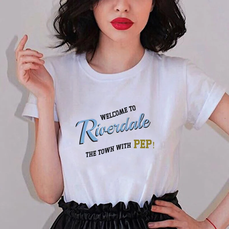 Showtly ривердэйл ТВ женская футболка Добро пожаловать в The Town PEP размера плюс