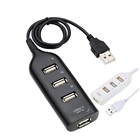 Высокоскоростной мини-концентратор USB 2,0, 4 порта, USB-адаптер для ПК, ноутбука, компьютера, Windows, Mac, аксессуары