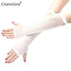 Женские сетчатые перчатки в стиле панк и готика, высокая эластичность