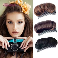 huaya hair bun princess styling hair fluffy hair pad hairpin synthetic false hair clip in black brown natural hair extension