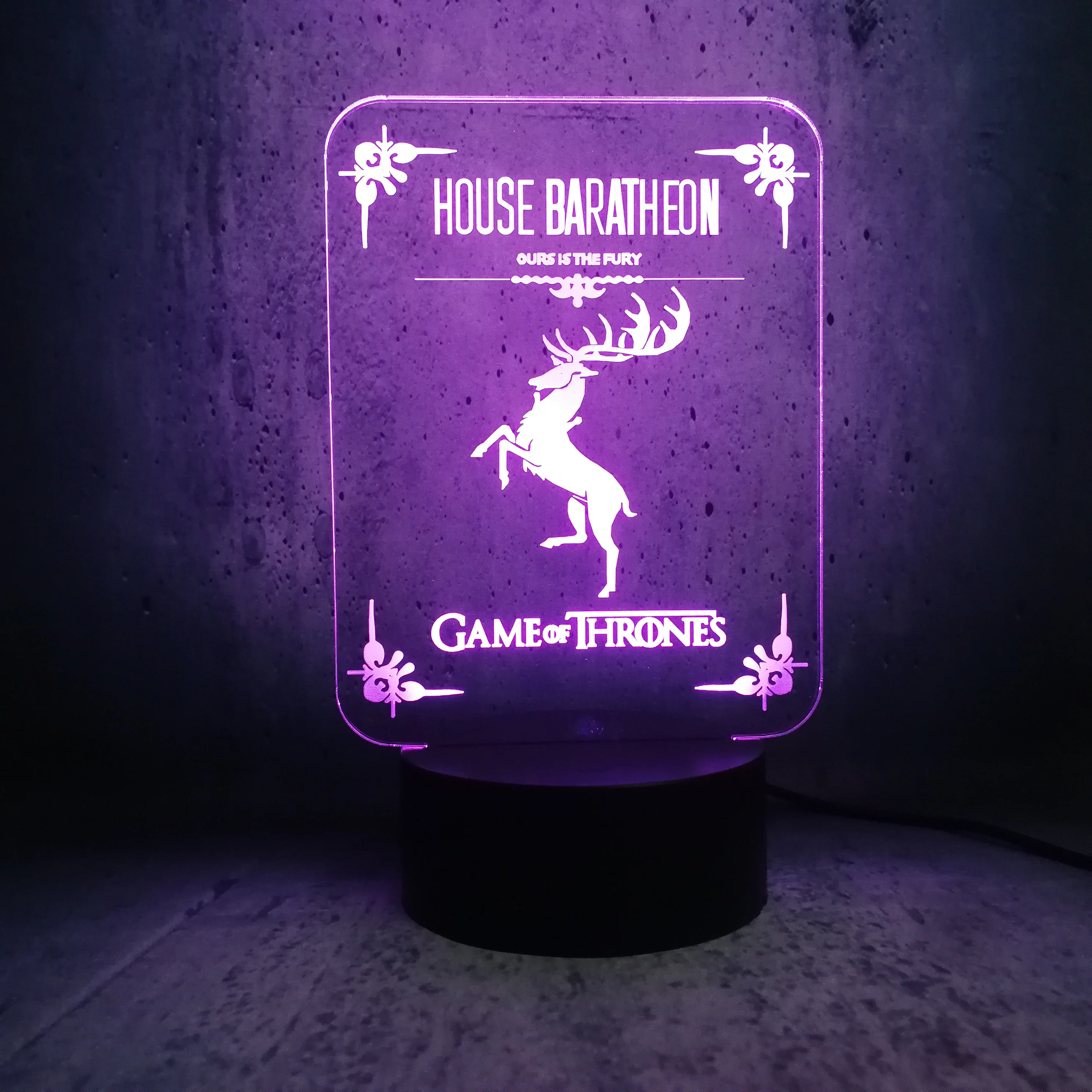 Домик barathoon moon lamp OURS это FURY 3D светодиодный светильник для игр престолов ночной