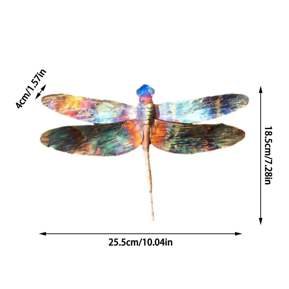 

Butterfly/dragonfly colorful metal Ornament wall Hanging decoration living room outdoor garden statue home animal decor Pendant