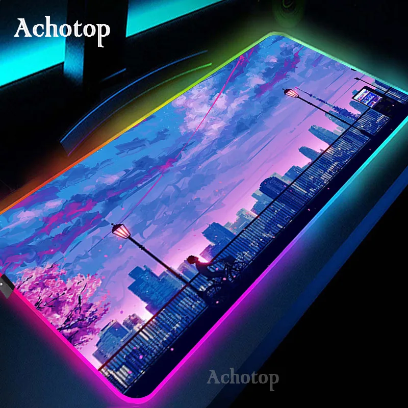gaming mouse pad rgb kawaii moon landscape computer mouse pad large gaming mousepad xl mouse pads pink pc gamer 900x400 desk mat free global shipping