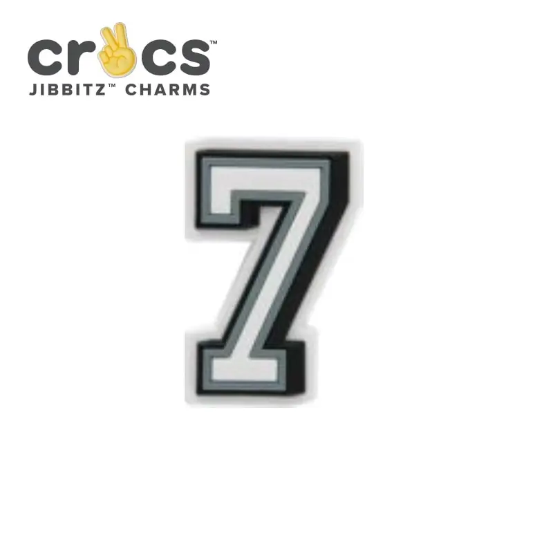 CROCS Jibbitz B&W Number 7|Украшения для обуви| |