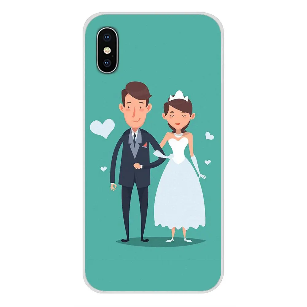 Свадебные чехлы для невесты и жениха Xiaomi Redmi Note 3 4 5 6 7 8 Pro Mi Max Mix 2 2S Pocophone F1