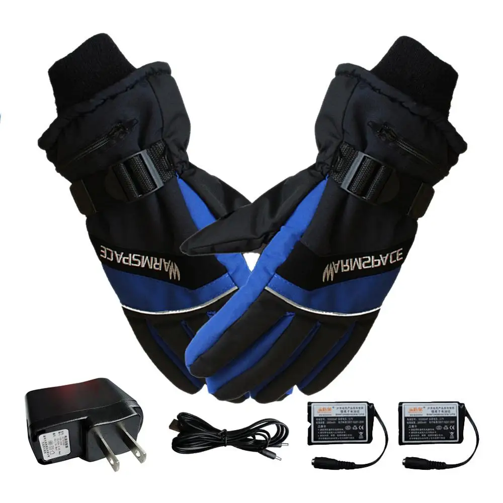 

Winter Ski Usb Rechargeable Heated Gloves Mittens Warm Snowmobile Snowboard Ski Gloves