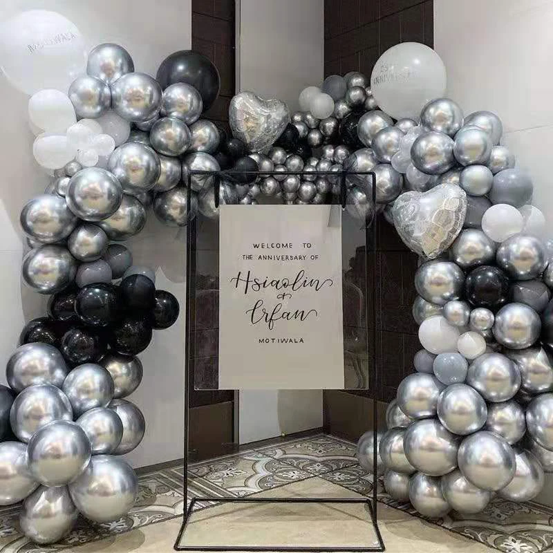 Латексные шары 50 шт./упаковка 5 дюймов золотого серебряного цветов цвета металлик