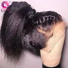 Эва волос кудрявый прямой парик 360 кружева фронта al парик предварительно выщипывания с волосами младенца бразильские кружевные передние человеческие волосы парики для черных женщин