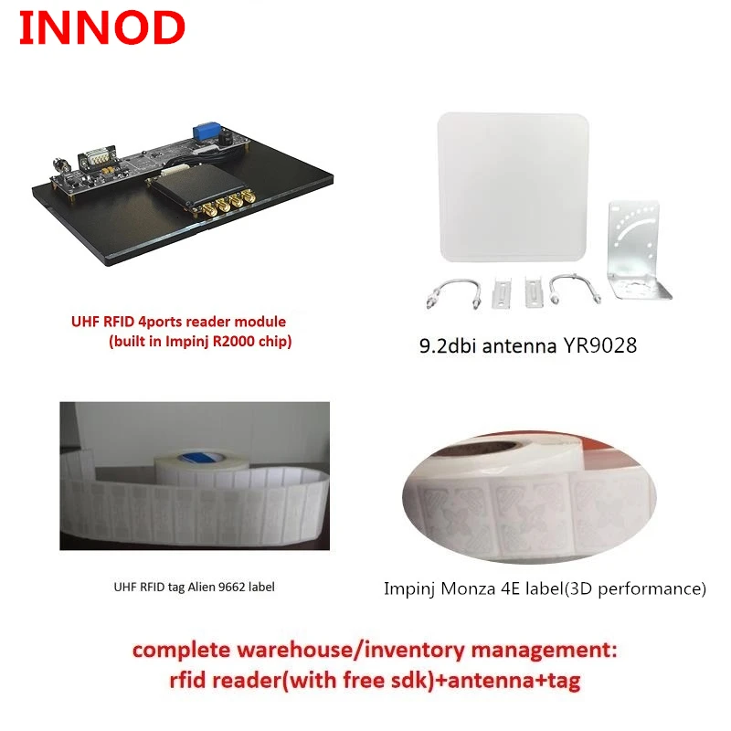 4 порта indy Impinj R2000 uhf rfid ридер модуль с макетной платой RS232 TCP/IP для спортивной