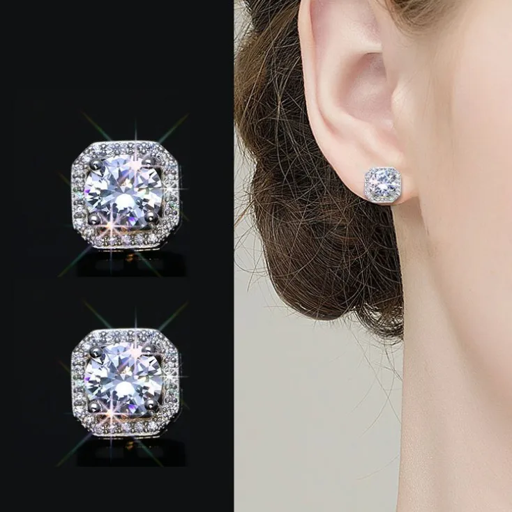 2019 новые европейские 925 серебряные серьги с кристаллами из Swarovskis простые