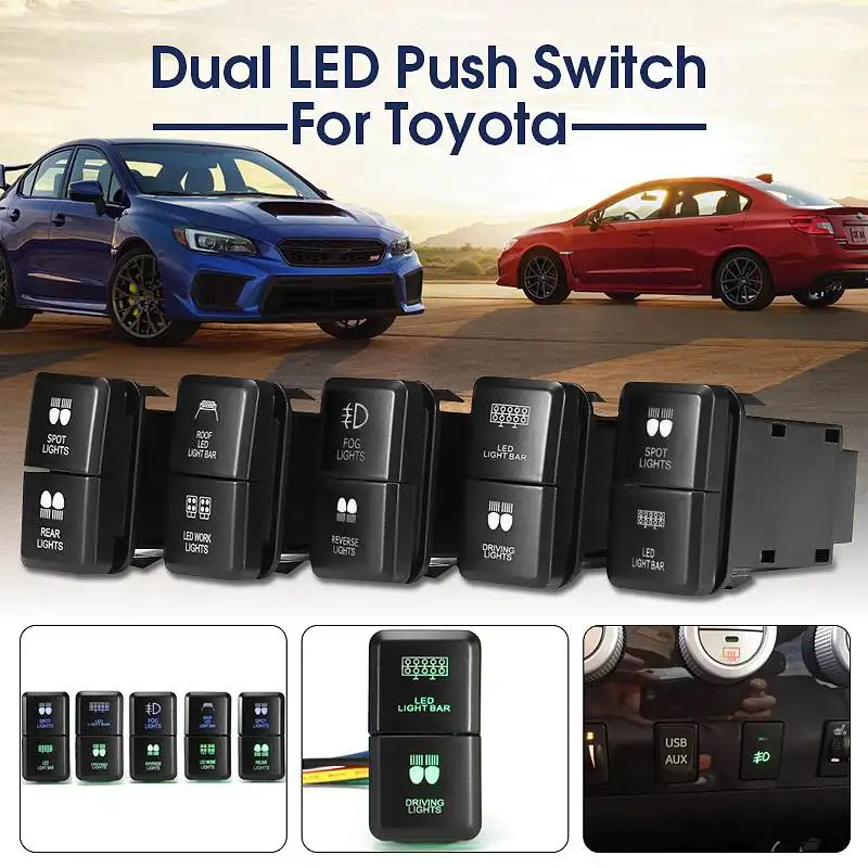 12 В двойной точечный туман работа на крыше задний светодиодный фонарь заднего