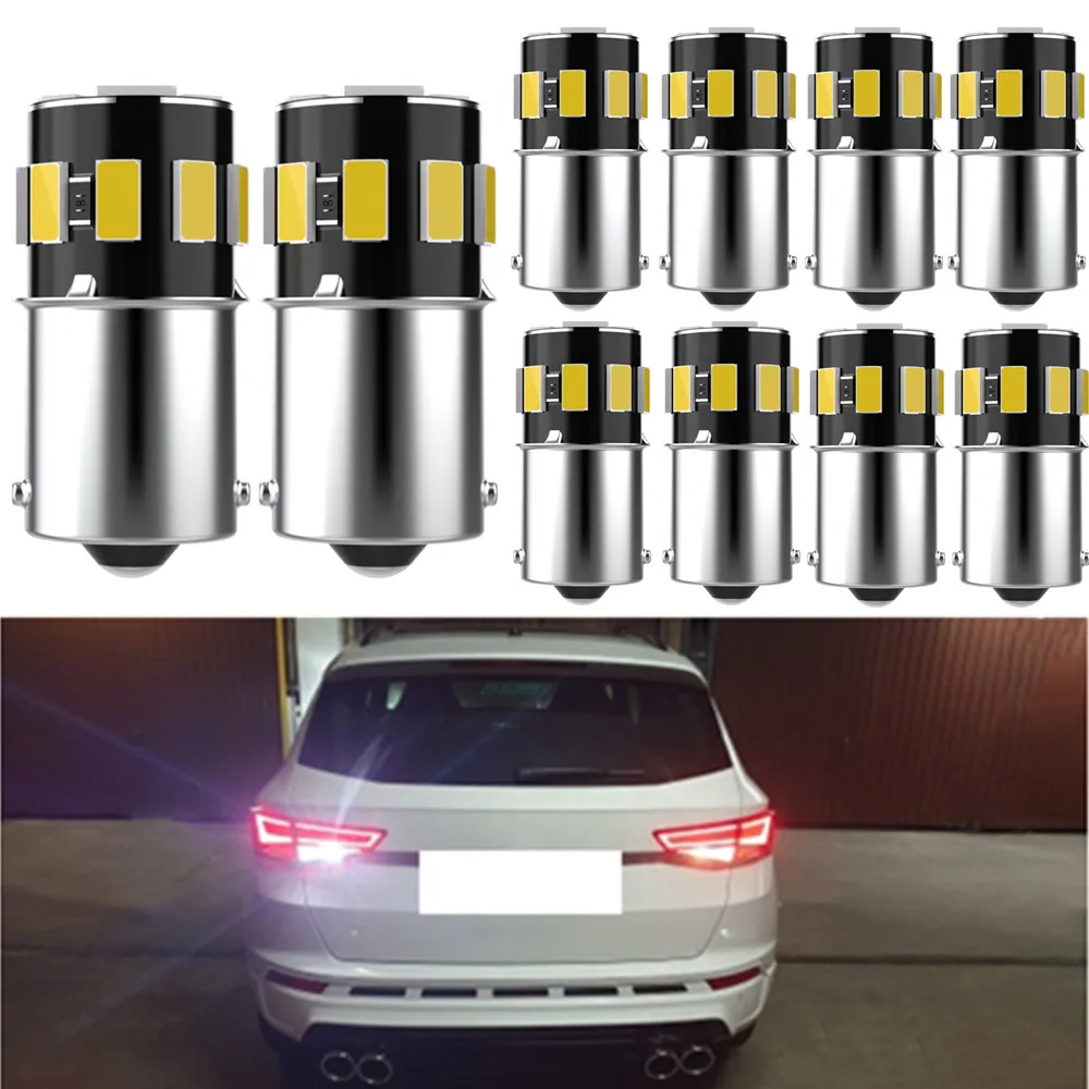 

Дневные ходовые огни 10x P21W 1156 BA15S Canbus, светодиодные дневные ходовые огни для Audi A4 B5 B7 A3 8P 8PA A6 C6 AVANT TT 8J 8V B6 B7 C7, белый 6000K