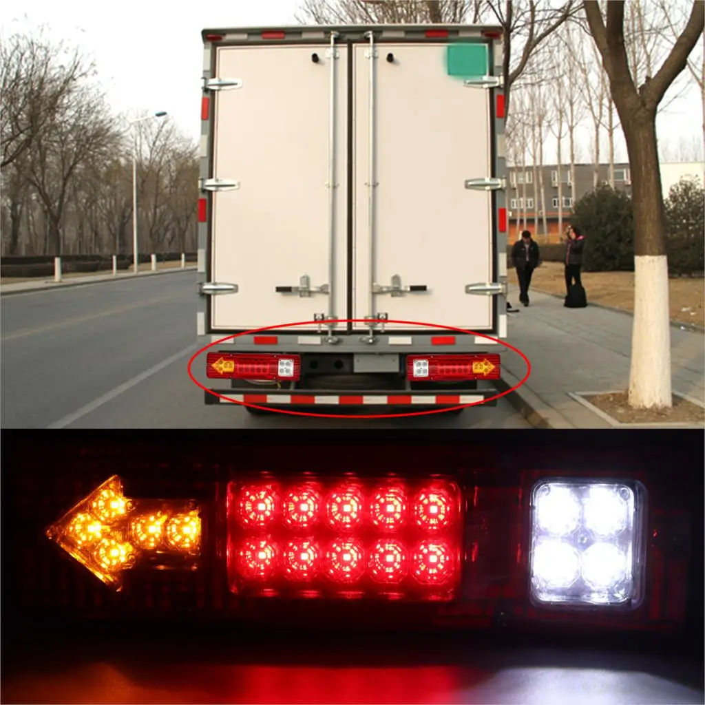 2x 46 LED Truck Tail Light Bar for Boat Trailer Pickup RV Camper UTV UTE Vans Turn Signal Brake Reverse Running Taillight | Автомобили и