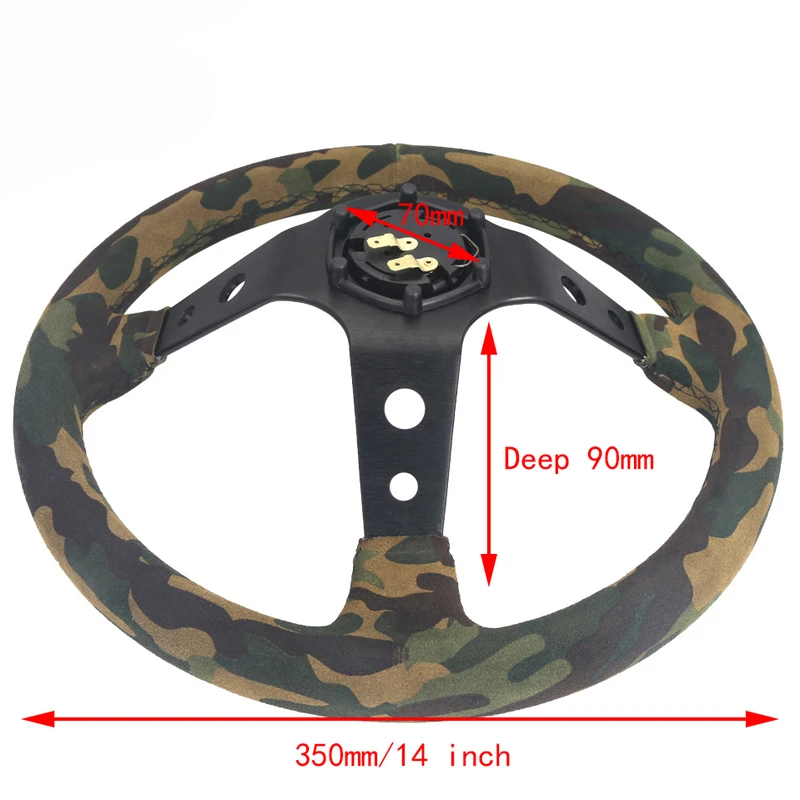 Универсальный 350 мм камуфляжной расцветки замшевые ботинки гоночный руль