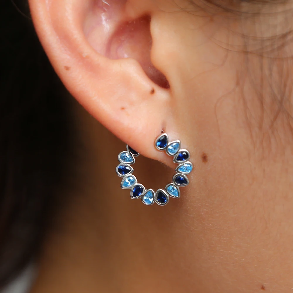 Серьги женские из серебра 100% пробы с фианитами | Украшения и аксессуары