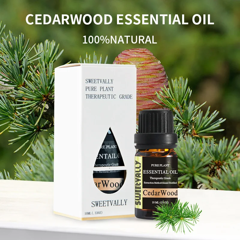 Эфирное масло Cedarwood для ароматерапии 1 шт. 10 мл диффузоры снятия стресса эфирные