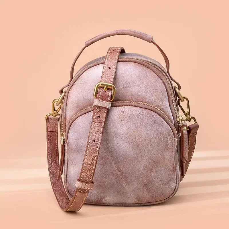 

Bestform Vintage Women Small Bag 2021 New First Layer Cow Leather Ladies Mini Bags Leisure Handmade Shoulder Messenger Bags
