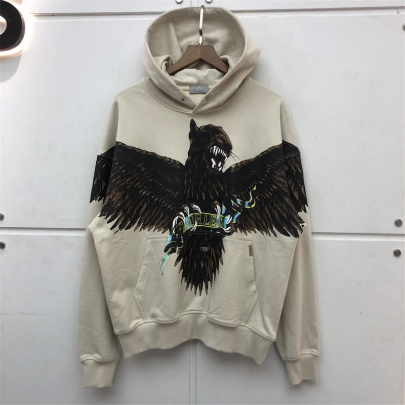 

Fearless Represent Hoodie Vintage Eagle Print Oversized Fit Represent Pullovers Heavy Fabric Sweatshirts