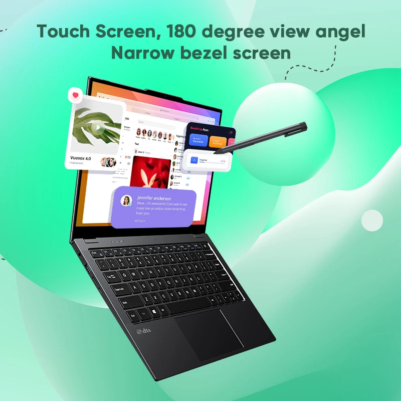 CHUWI LarkBook 13.3inch Laptop 1920*1080 IPS Touch Screen Intel N4120 Quad Core 8GB RAM 256GB SSD  Windows 10 Computer PC