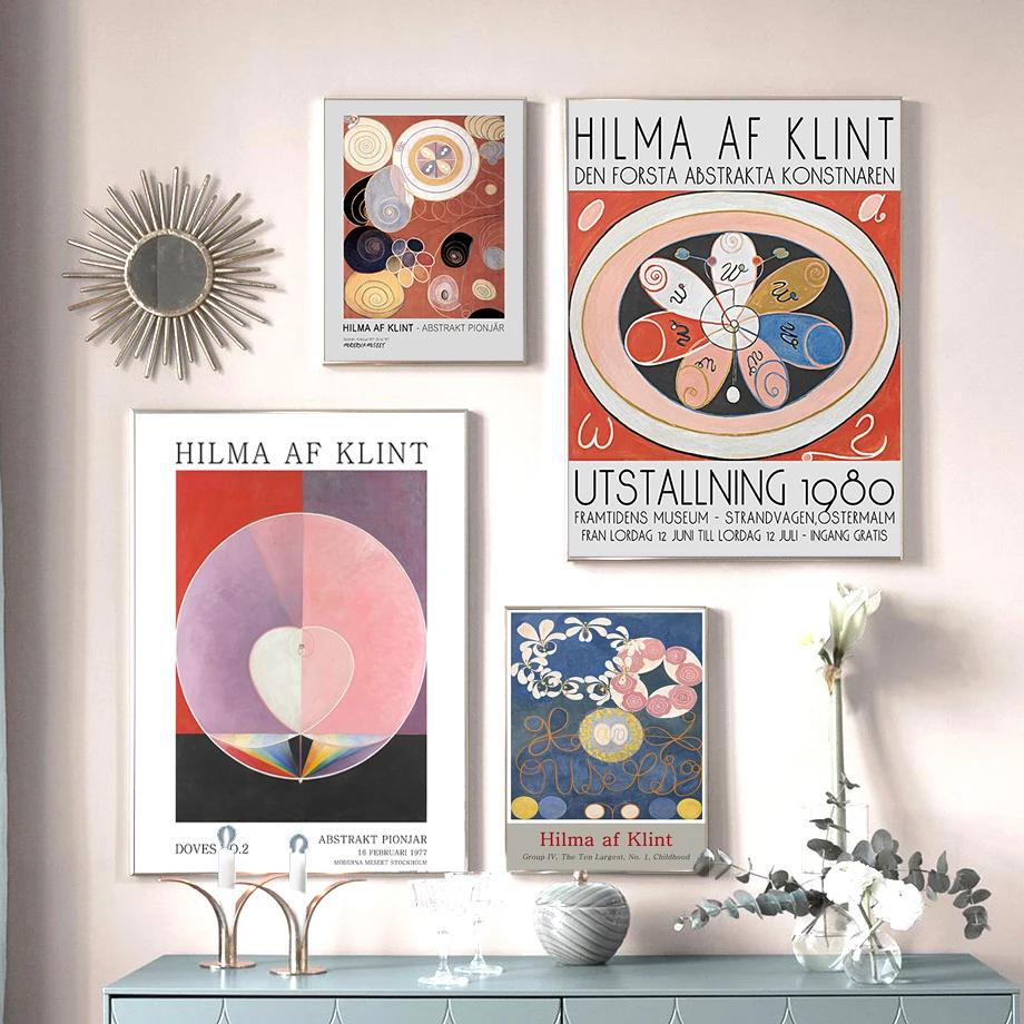 

Hilma af Klint exhibition poster, af Klint print, Abstract art print, Swedish art, Scandinavian poster, Hilma af Klint,an poster