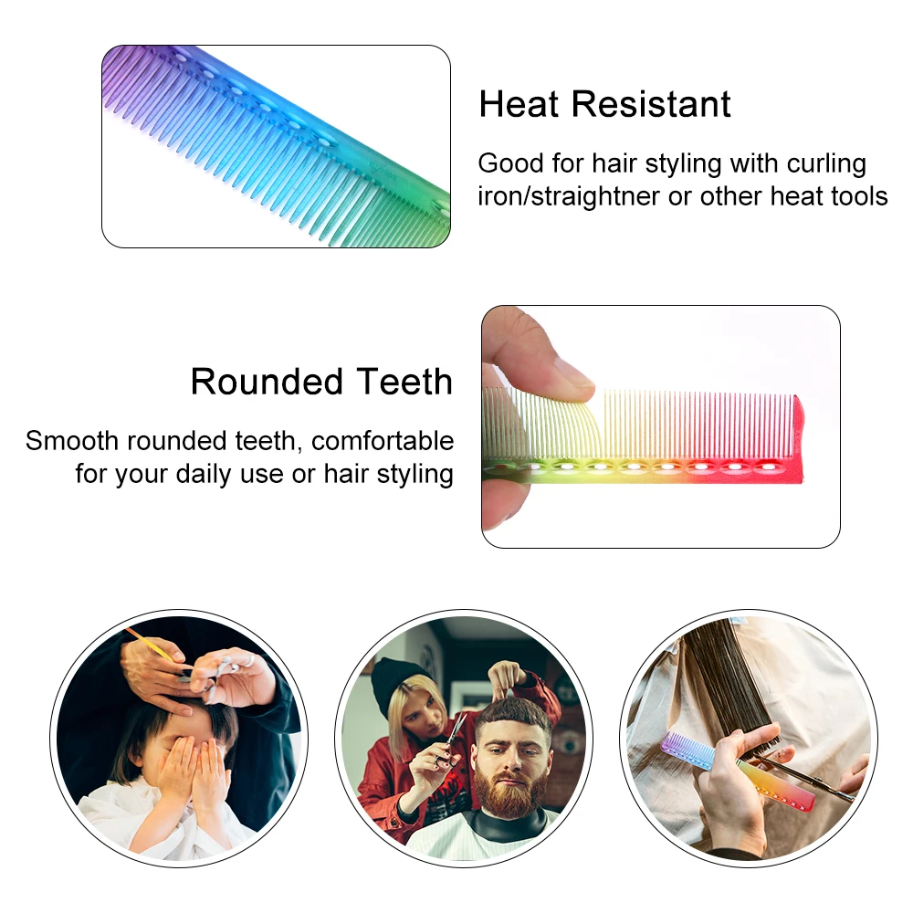 Парикмахерские аксессуары набор для ухода за волосами Радужная расческа три