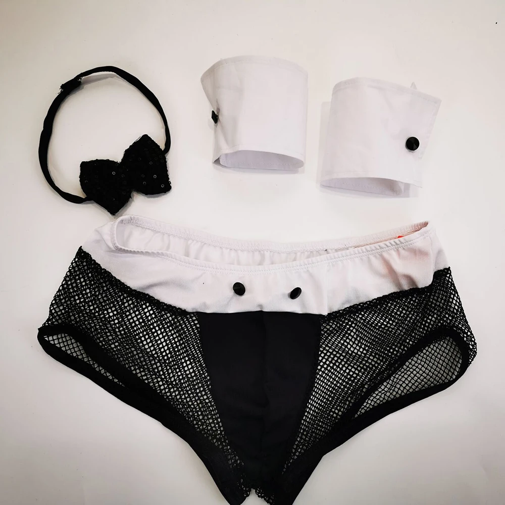 JSY Мужское нижнее белье дворецкий официант костюм смокинг стринги Нижнее с