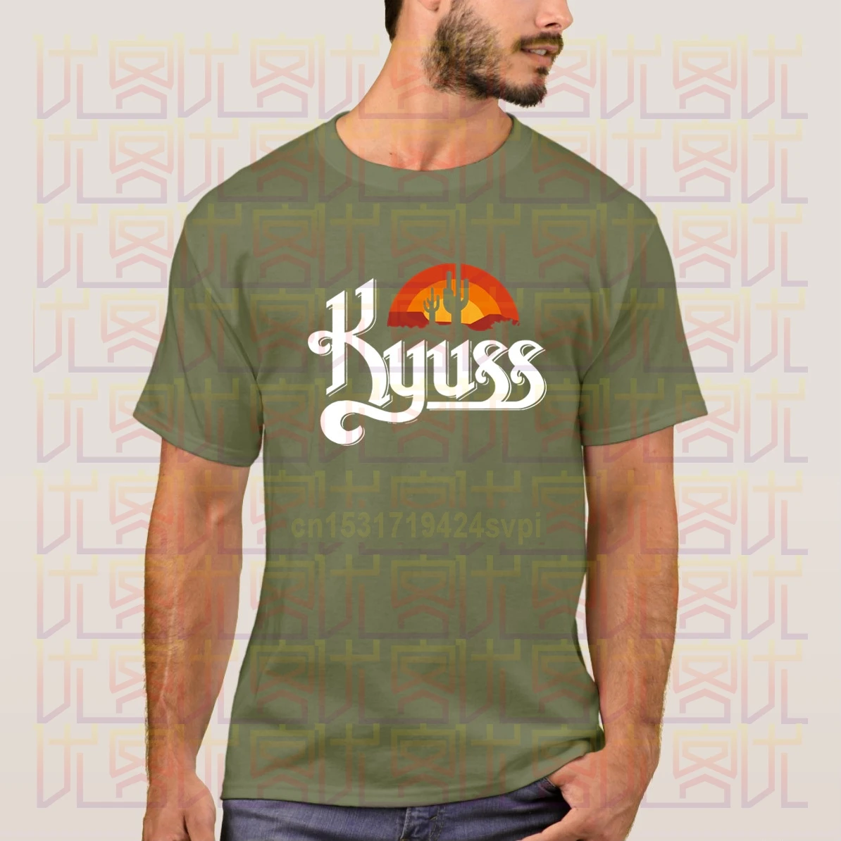 Для мужчин Повседневное футболки с коротким рукавом Мужчин's Kyuss Американский