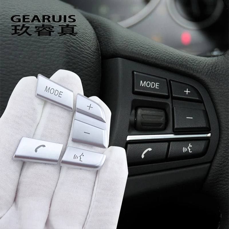 

For BMW X5 X6 F15 F16 Car Steering Wheel Switch Control Buttons decoration Covers Stickers and decals Auto Interior Accessories