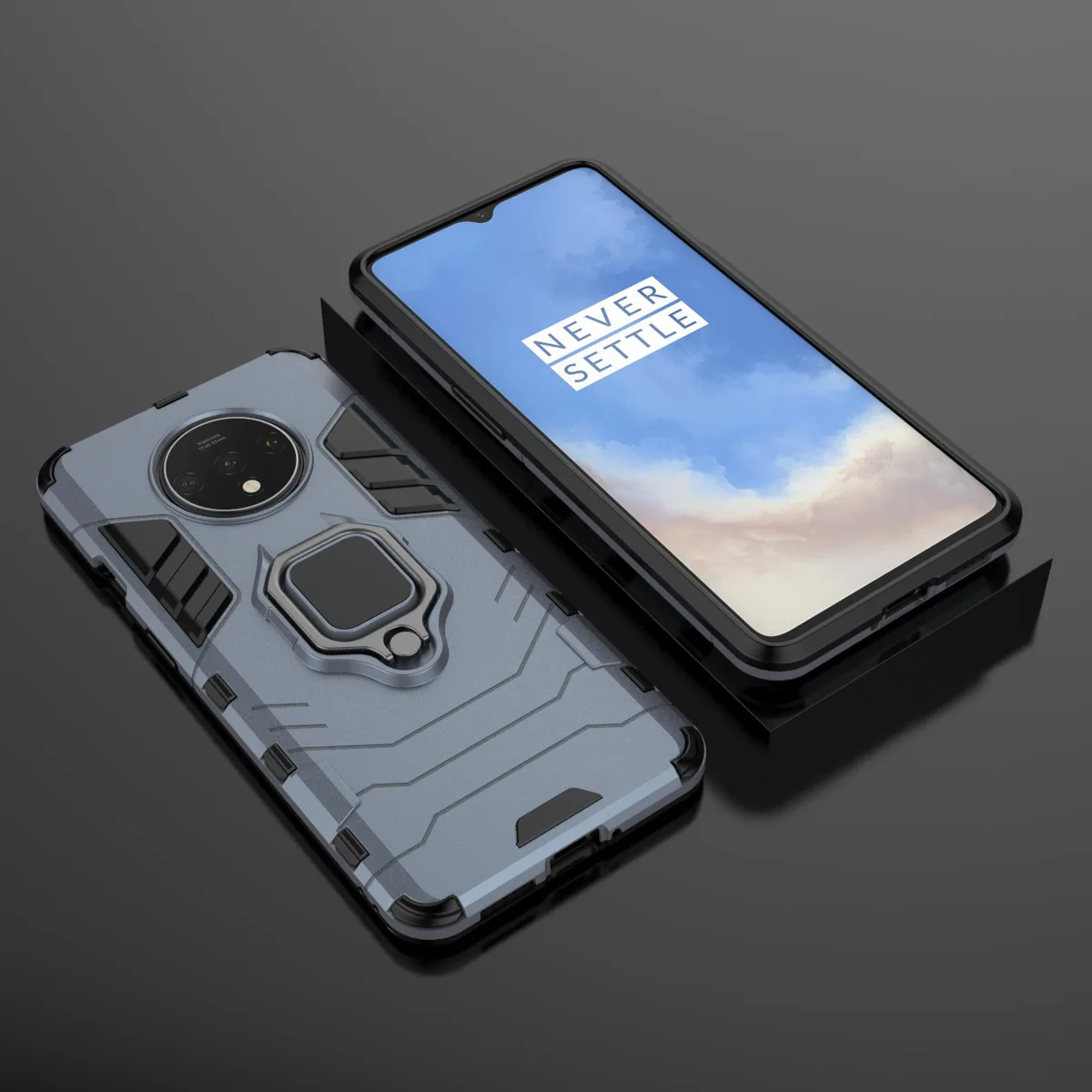 Гибридный чехол с кольцом-подставкой для oneplus 7 T, Жесткий Чехол из поликарбоната, противоударный защитный чехол на заднюю панель для one plus 7t pro, чехол для oneplus 7t