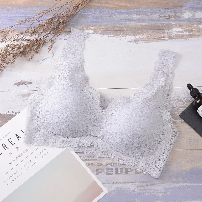 

Shangpin a seamless thin sports vest without steel ring full lace comfortable casual sexy bra