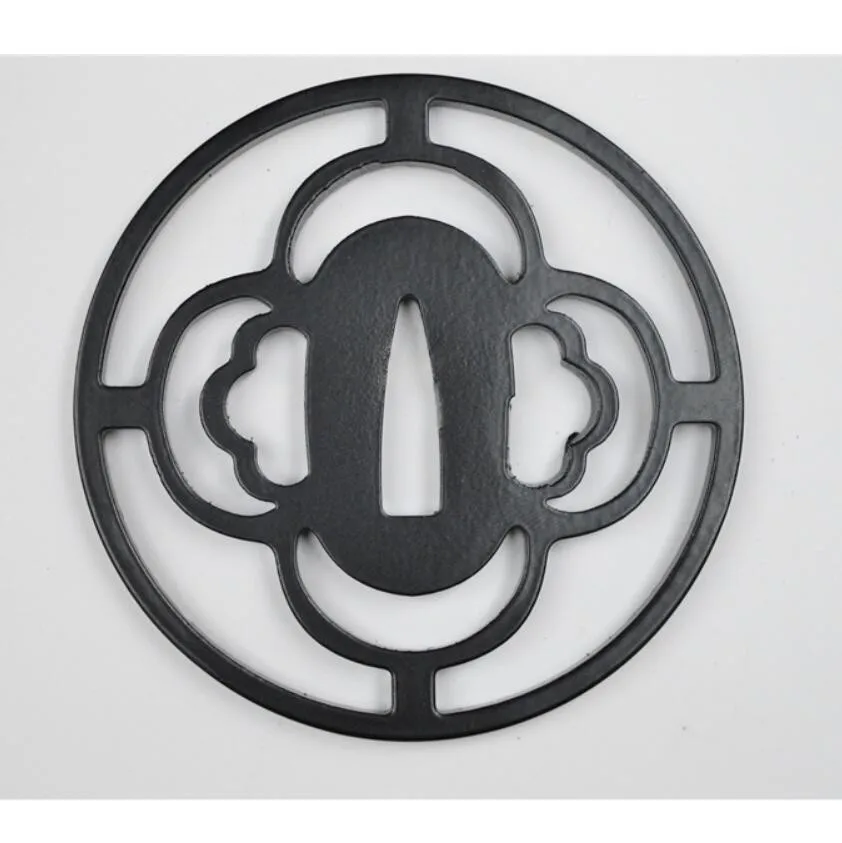 Красивая железная стальная защитная накладка Tsuba для японского самурайский меч