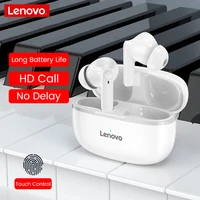 lenovo ht05 true wireless stereo earbuds bluetooth compatible earphone with built in mic support android ios sweat proof