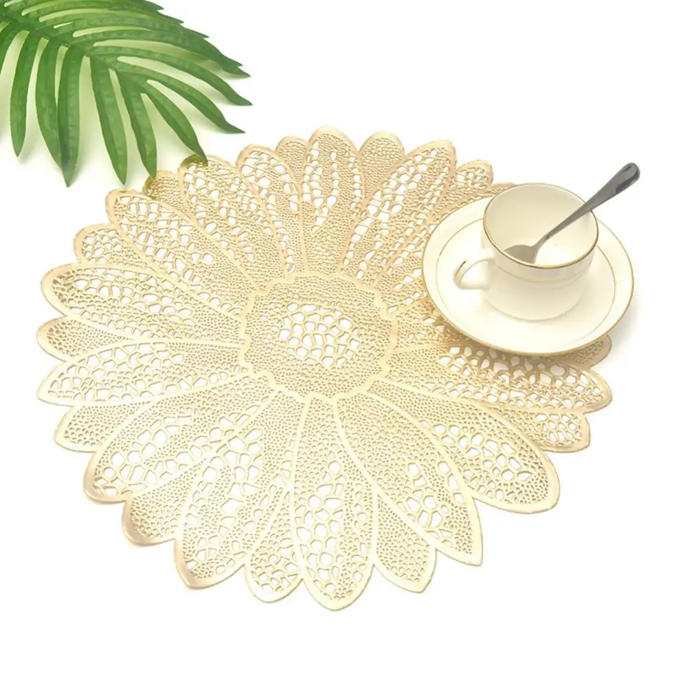 

Sun Flower Hollow Kitchen Placemat Mat Bowl Anti-Slip Pad Coaster Party Decor