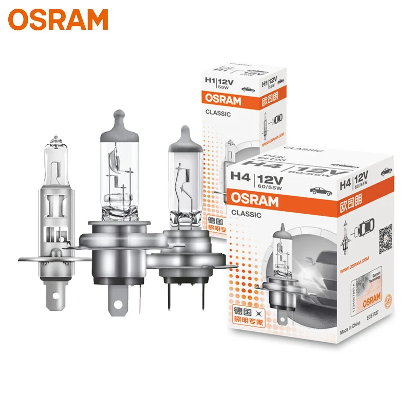 OSRAM H1 H4 H3 H7 12 В стандартная лампа белый свет Оригинальная передняя фара