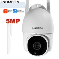 inqmega 5mp wifi tuya camera smart cloud ptz ip camera outdoor auto tracking google home alexa video surveillance cam mini