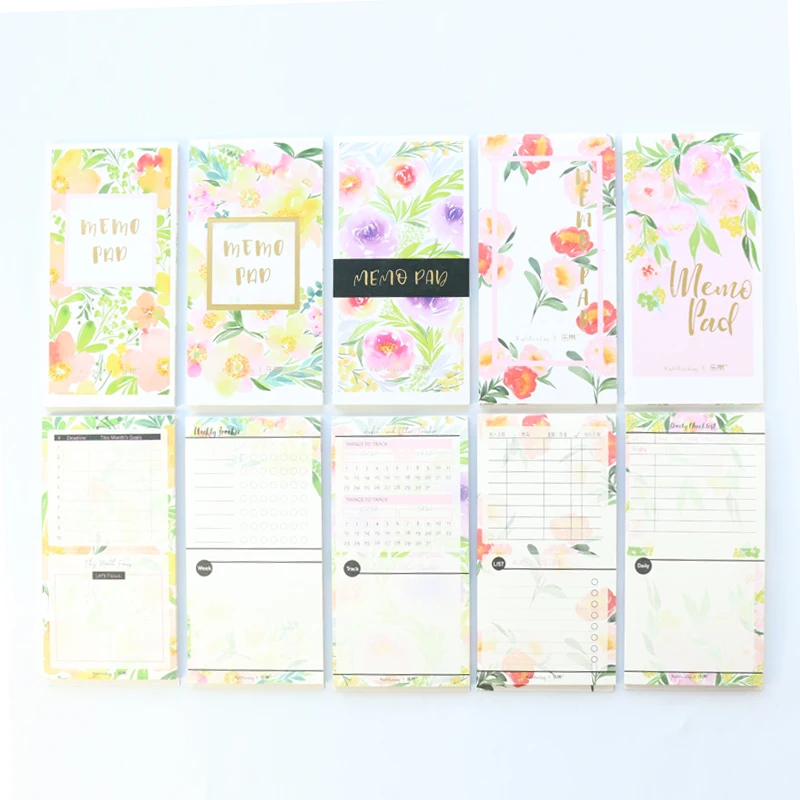 Domikee милый кавайный цветочный планировщик блокнот канцелярские принадлежности: