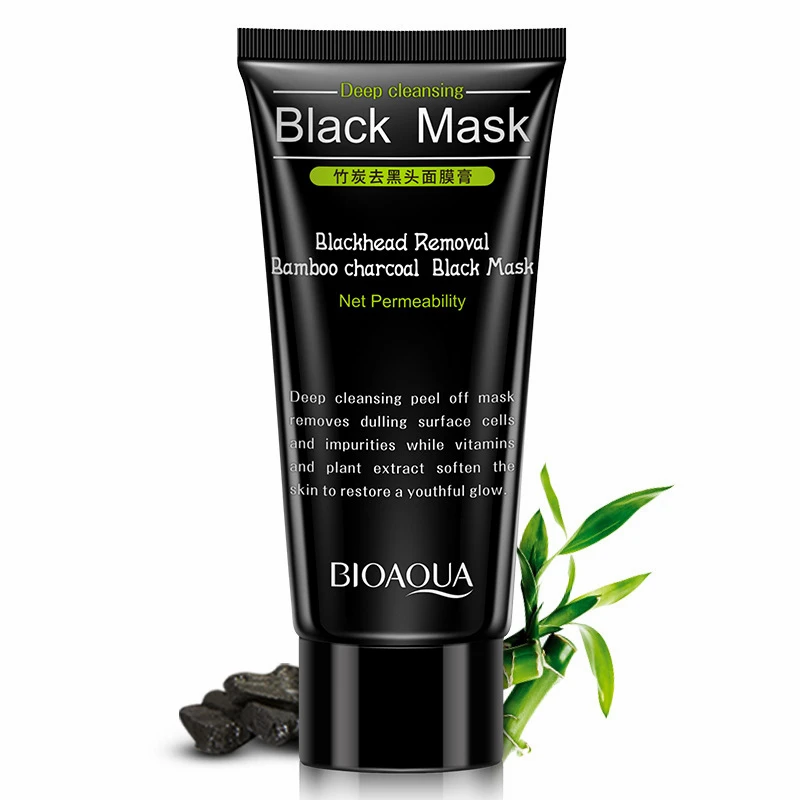 

Bioaqua Blackhead Removal Bamboo charcoal Black Mask Deep Cleansing Peel Off Mask Pores Shrinking Acne Treatment Oil-control