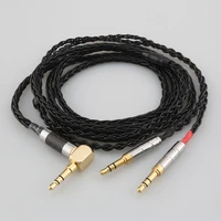 angled plug 8 core headphone earphone cable for denon ah d600 d7100 hifiman sundara ananda he1000se he6se he400i he400se arya