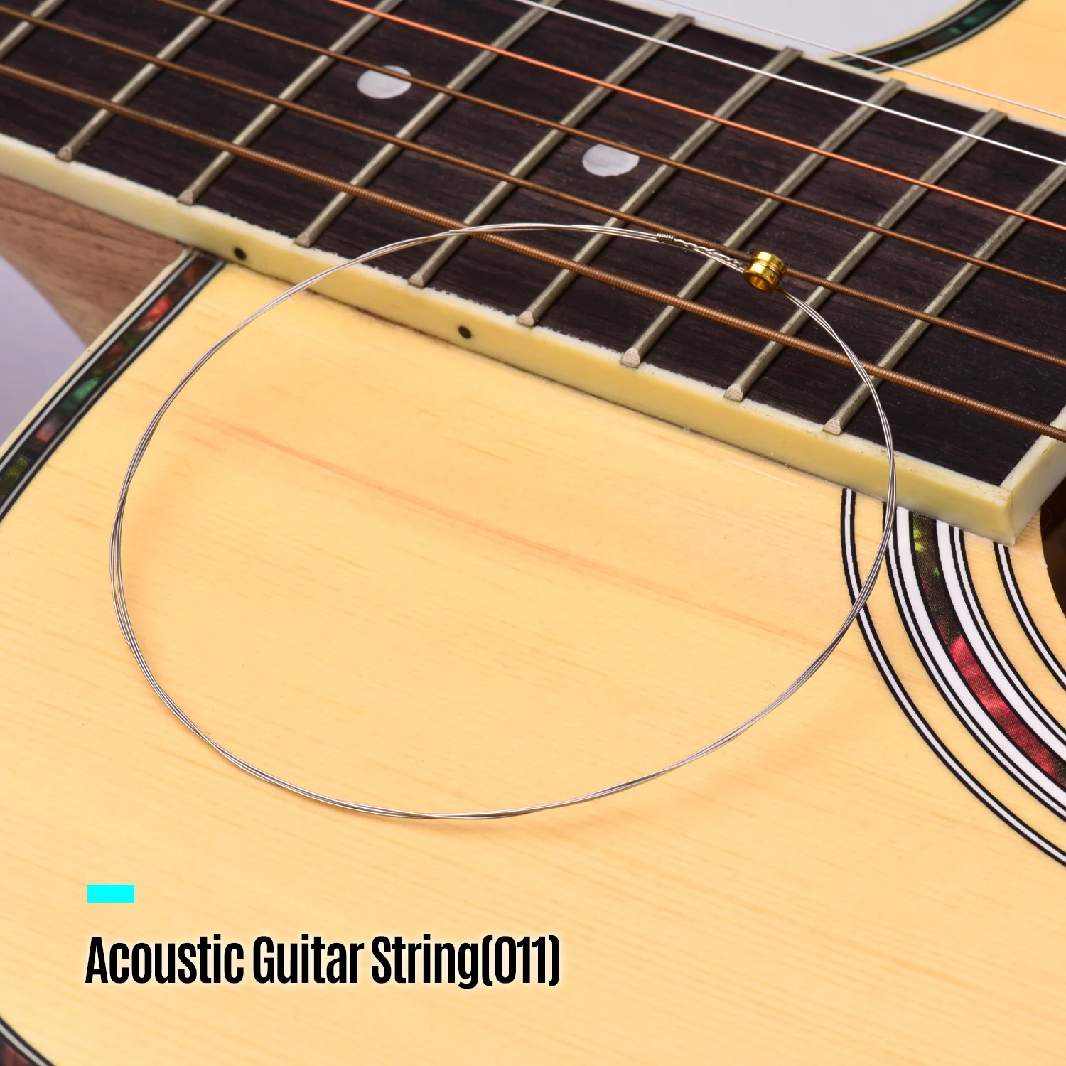 50pcs/pack Single String Acoustic Folk Guitar Replacement Hexagon Alloy Steel Core Bronze guitar string | Спорт и развлечения