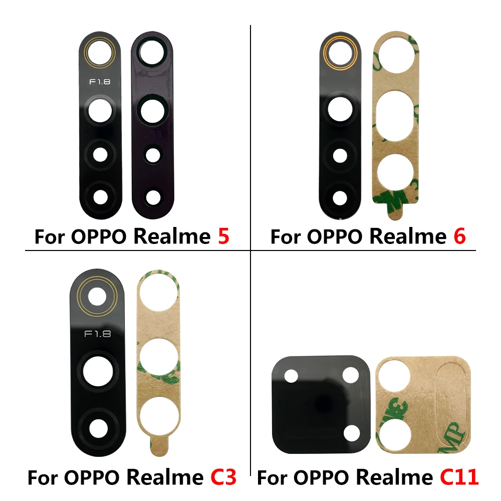 30 шт. новая стеклянная линза задней камеры с клеем для Oppo A1k A5S A8 A9 A15 A16 A52 A53 A54 A74 A93