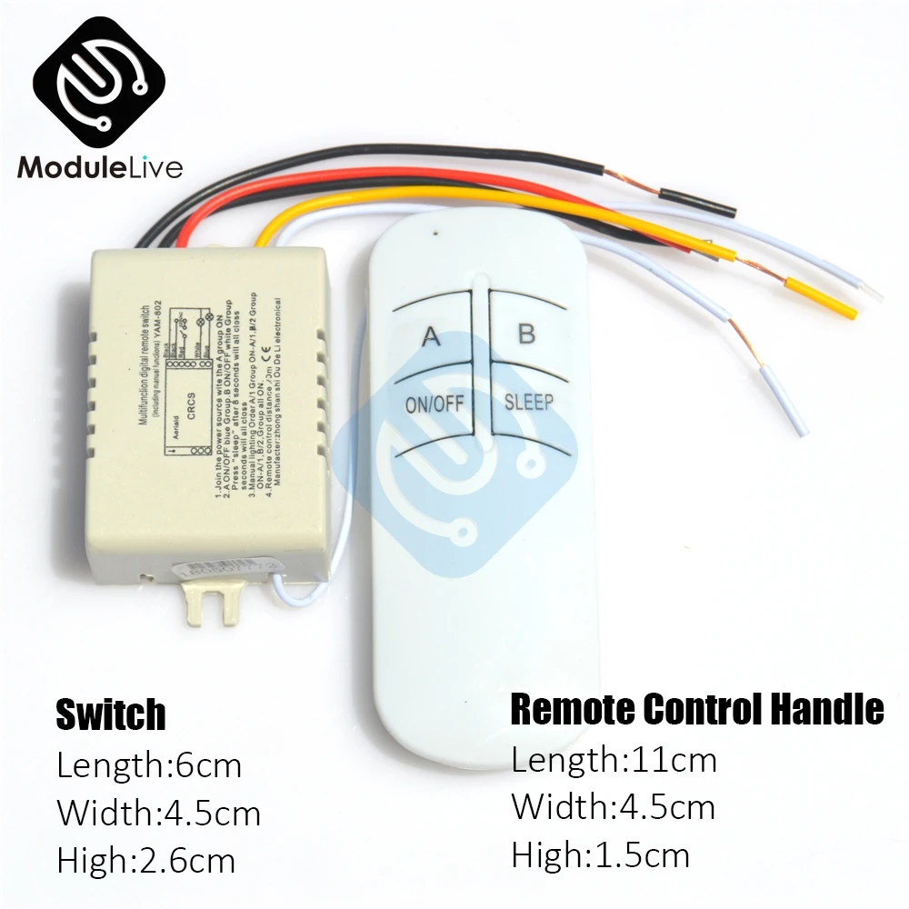1/2/3/4 каналов беспроводной пульт дистанционного управления Переключатель