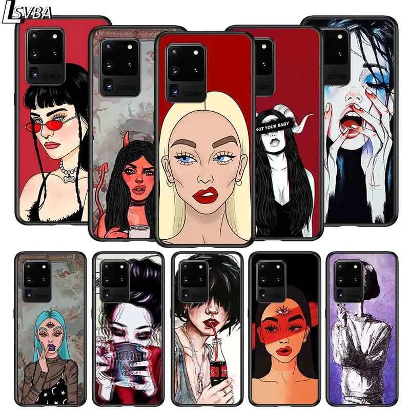 

Sexy Devil Woman Cool for Samsung S20 FE Ultra Plus A91 A81 A71 A51 A41 A31 A21S A11 A72 A52 A42 A32 A12 A02S Phone Case