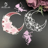 alinacutle metal cuting dies cut floral moon fairy scrapbooking paper craft handmade card album punch art cutter
