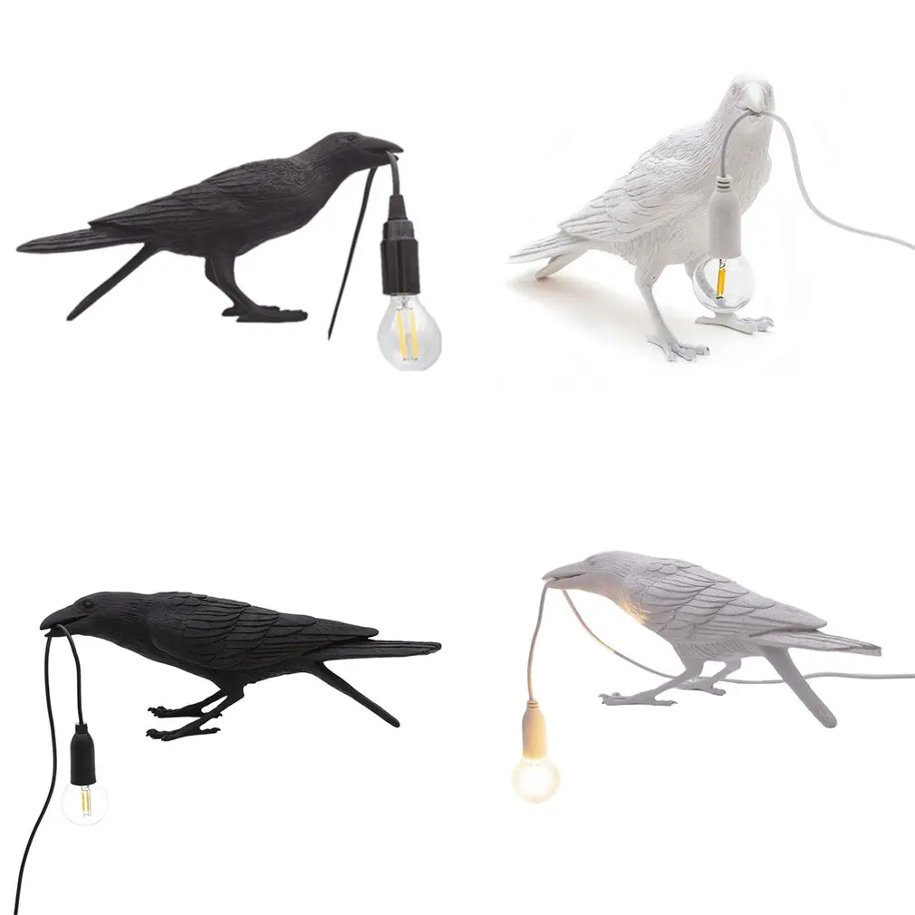 

Lucky Bird Decorates Desk Lamp Living Room Decoration Creative Lamp Holiday Gift Animal Shaped Bird Resin Wall Lamp Home Decor