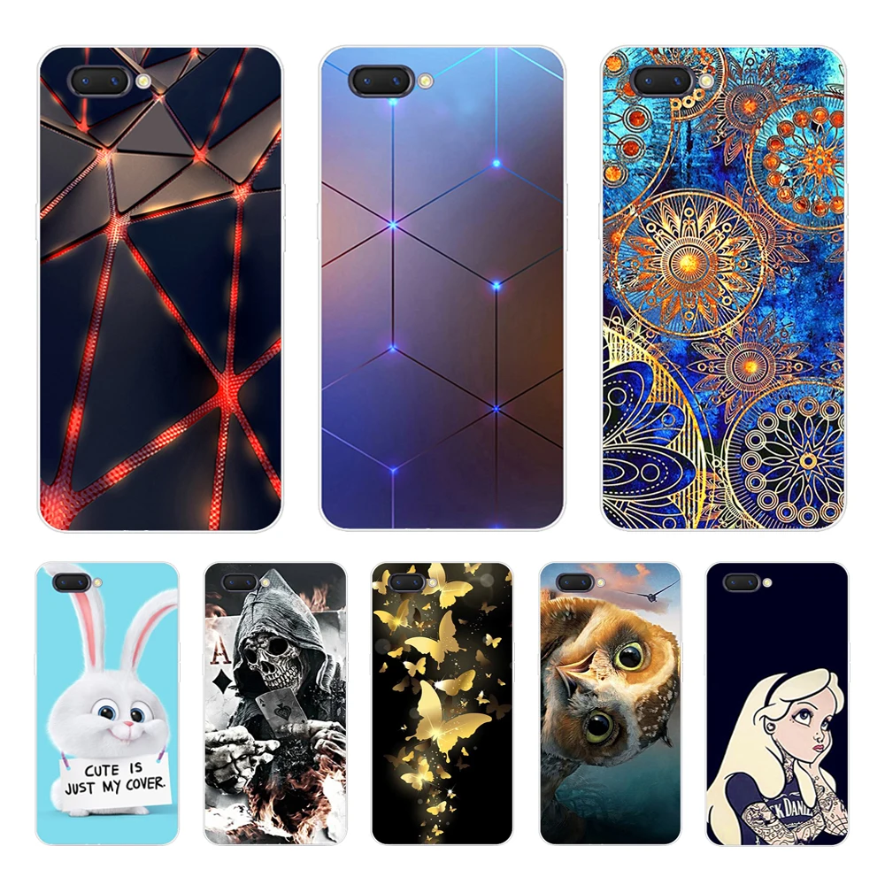 Для Oppo Realme C1 C 1 силиконовый чехол ТПУ мягкий для телефона A3S A3 S A 3 A5 6 2 &quotКот Цветок
